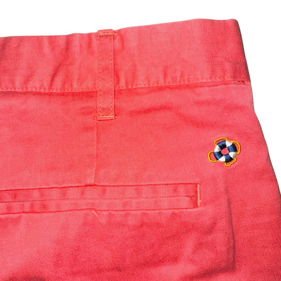 Castaway Nantucket Island Shorts Mens 34 Chino Salmon USA Flag Embroidered Golf - Picture 6 of 8